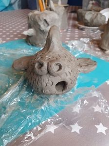 pottery fish made after watching eastnor pottery livestream on facebook