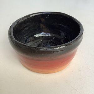 hand made ombre decorated pot 