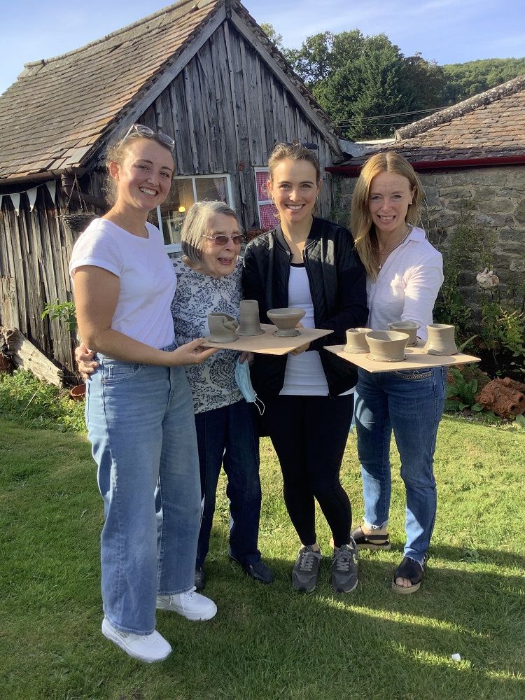 three generations of the same family make pots on the wheel at eastnor pottery